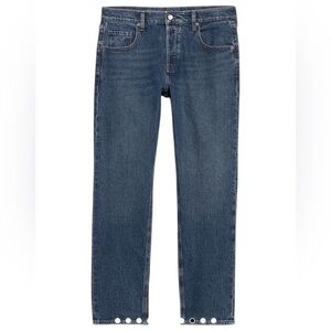 OLD NAVY WOMENS MID-RISE SLOUCHY STRAIGHT JEANS DARK WASH